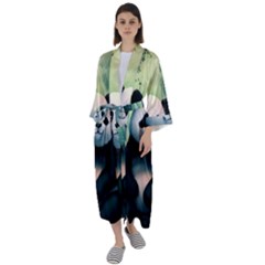 Animal Panda Forest Tree Natural Maxi Satin Kimono by pakminggu