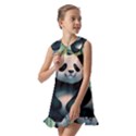 Animal Panda Forest Tree Natural Kids  Pilgrim Collar Ruffle Hem Dress View2