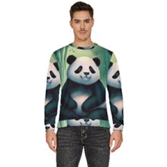 Animal Panda Forest Tree Natural Men s Fleece Sweatshirt