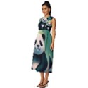 Animal Panda Forest Tree Natural Sleeveless Round Neck Midi Dress View2