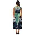 Animal Panda Forest Tree Natural Sleeveless Round Neck Midi Dress View4