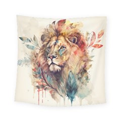 Lion Africa African Art Square Tapestry (small)