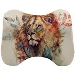 Lion Africa African Art Head Support Cushion