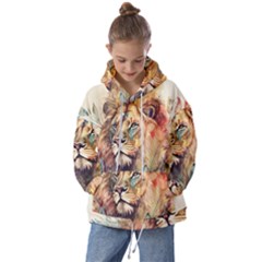 Lion Africa African Art Kids  Oversized Hoodie