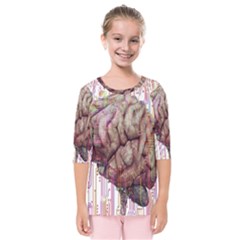 Brain Think Neurons Circuit Kids  Quarter Sleeve Raglan Tee