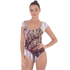 Brain Think Neurons Circuit Short Sleeve Leotard  by pakminggu