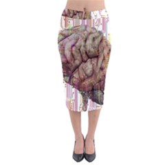 Brain Think Neurons Circuit Midi Pencil Skirt by pakminggu