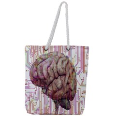 Brain Think Neurons Circuit Full Print Rope Handle Tote (large) by pakminggu