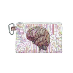 Brain Think Neurons Circuit Canvas Cosmetic Bag (small) by pakminggu