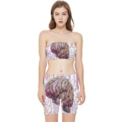 Brain Think Neurons Circuit Stretch Shorts And Tube Top Set by pakminggu