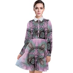 Tourette Syndrome Epilepsy Brain Long Sleeve Chiffon Shirt Dress by pakminggu