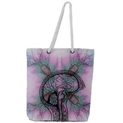 Tourette Syndrome Epilepsy Brain Full Print Rope Handle Tote (large) by pakminggu