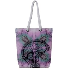 Tourette Syndrome Epilepsy Brain Full Print Rope Handle Tote (small) by pakminggu