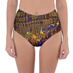 Binary Code Transformation Reversible High-waist Bikini Bottoms by pakminggu