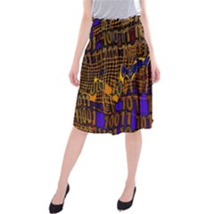 Binary Code Transformation Midi Beach Skirt by pakminggu