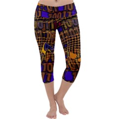 Binary Code Transformation Capri Yoga Leggings by pakminggu