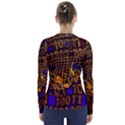 Binary Code Transformation V-Neck Long Sleeve Top View2