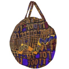 Binary Code Transformation Giant Round Zipper Tote by pakminggu