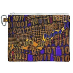 Binary Code Transformation Canvas Cosmetic Bag (xxl) by pakminggu