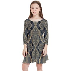 Brain Technology Data Digital Kids  Quarter Sleeve Skater Dress by pakminggu