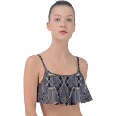 Brain Technology Data Digital Frill Bikini Top by pakminggu