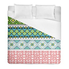 Ukraine Ornament Pattern Symbolism Geometric Duvet Cover (full/ Double Size) by pakminggu