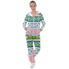 Ukraine Ornament Pattern Symbolism Geometric Women s Tracksuit by pakminggu