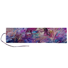 Painted Flames Roll Up Canvas Pencil Holder (l) by kaleidomarblingart