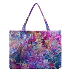 Painted Flames Medium Tote Bag by kaleidomarblingart