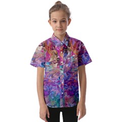 Painted Flames Kids  Short Sleeve Shirt by kaleidomarblingart