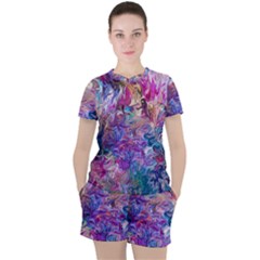 Painted Flames Women s Tee And Shorts Set