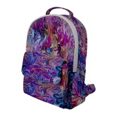 Painted Flames Flap Pocket Backpack (large) by kaleidomarblingart