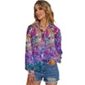 Painted flames Women s Long Sleeve Button Up Shirt View2