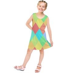 Low Poly Triangles Kids  Tunic Dress by danenraven