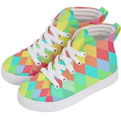 Low Poly Triangles Kids  Hi-top Skate Sneakers