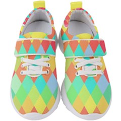 Low Poly Triangles Kids  Velcro Strap Shoes by danenraven