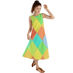 Low Poly Triangles Summer Maxi Dress by danenraven