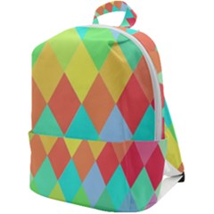 Low Poly Triangles Zip Up Backpack by danenraven