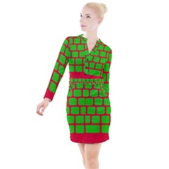 Keyboard Keys Computer Input Pc Button Long Sleeve Dress by danenraven