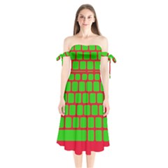 Keyboard Keys Computer Input Pc Shoulder Tie Bardot Midi Dress by danenraven