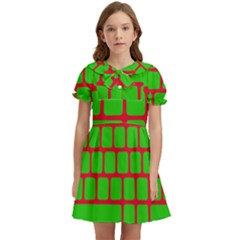 Keyboard Keys Computer Input Pc Kids  Bow Tie Puff Sleeve Dress by danenraven