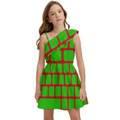 Keyboard Keys Computer Input Pc Kids  One Shoulder Party Dress by danenraven