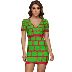 Keyboard Keys Computer Input Pc Low Cut Cap Sleeve Mini Dress by danenraven