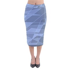 Lines Shapes Pattern Web Creative Velvet Midi Pencil Skirt by danenraven