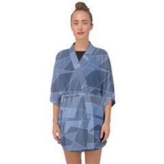 Lines Shapes Pattern Web Creative Half Sleeve Chiffon Kimono by danenraven