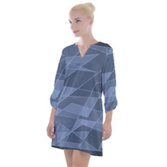 Lines Shapes Pattern Web Creative Open Neck Shift Dress by danenraven