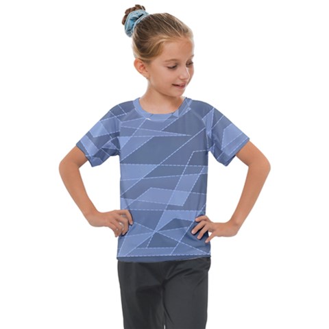 Lines Shapes Pattern Web Creative Kids  Mesh Piece Tee by danenraven