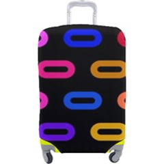 Pattern Background Structure Black Luggage Cover (large)