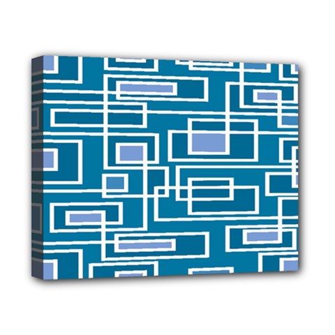 Geometric Rectangle Shape Linear Canvas 10  X 8  (stretched) by danenraven