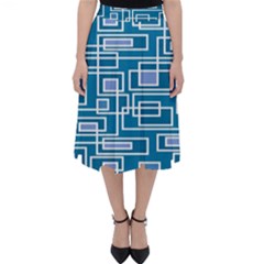 Geometric Rectangle Shape Linear Classic Midi Skirt by danenraven